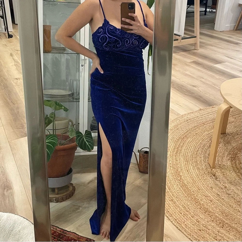 long wrap dress styles Cinderella Divine 7475CL Dress main image 1